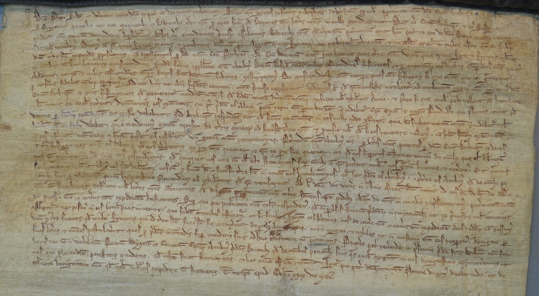Letters of King John to the Pope reporting on his recent disputes with the barons and the archbishop of Canterbury