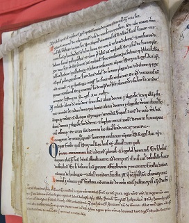 Extract from Magna Carta found in Cambridge University Library L1, 1-10, fos. 9v-15r
