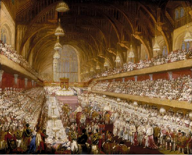 George IV's coronation banquet indicates capacity of Westminster Hall