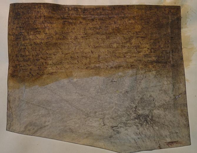 Letter of Aimery vicomte of Thouars, TNA SC 1/11 no.27 